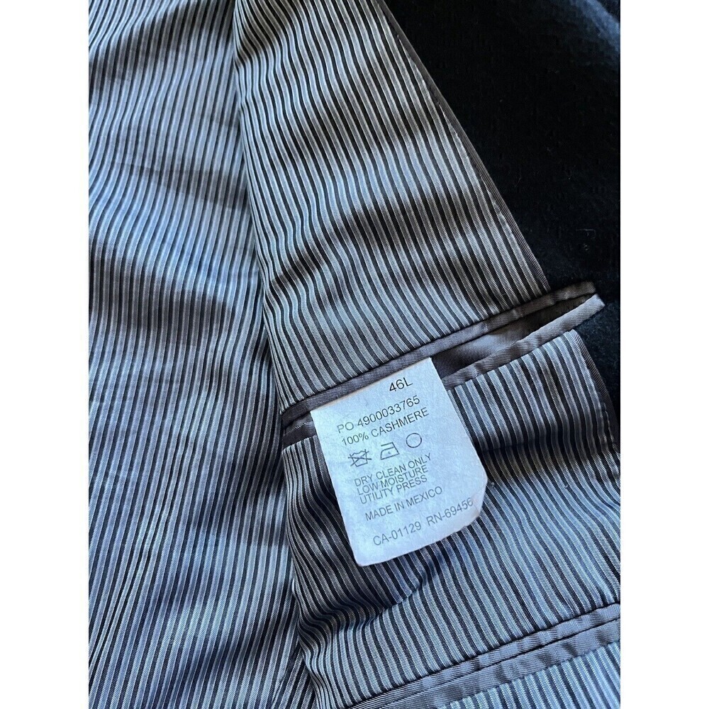 Calvin Klein Mens 100% Cashmere Black Suit Sport Coat Size 46Long - Picture 7 of 9
